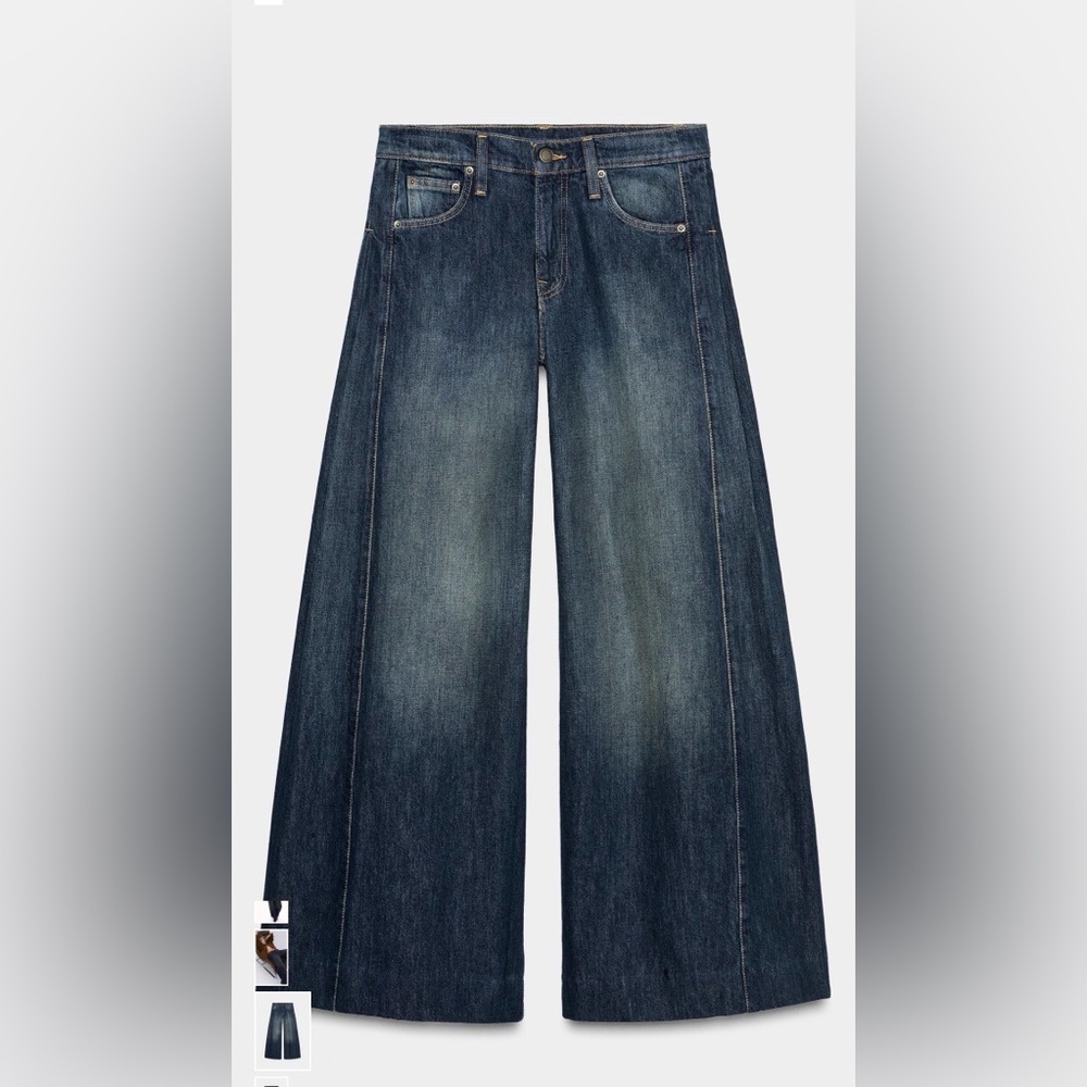❌SOLD❌ZARA Mid-rise jeans with belt loops. Five pockets. Washed effect.